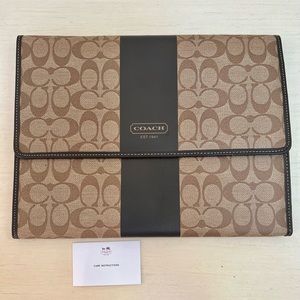 COACH Portfolio Notebook Binder Tri Fold Organizer